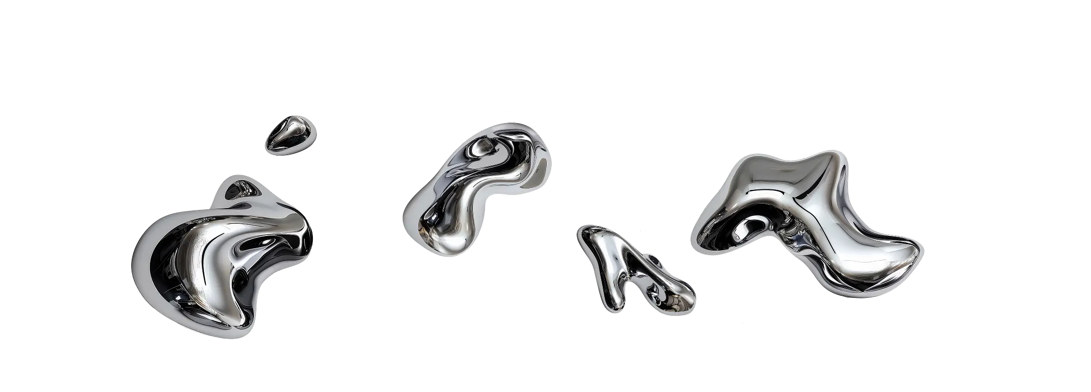 3D abstract metal spheres