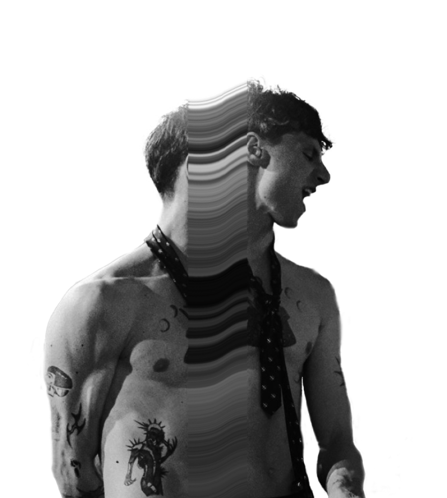 photo du Dj Fantasm en noir et blanc