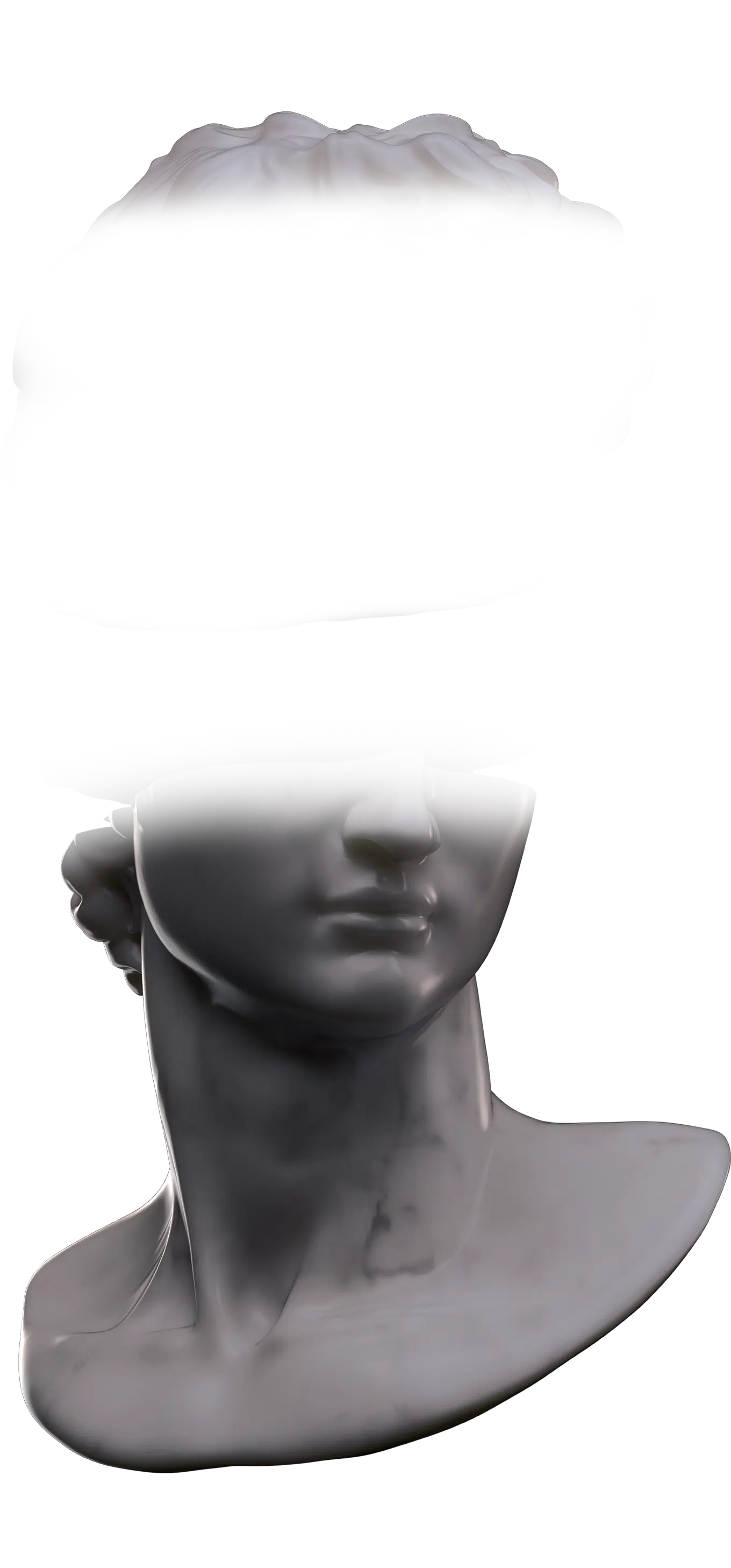 cover de l'album Number One. Une tête d'une statue en marbre est ouverte en deux pour laisser apparaitre un paysage venu des enfers.